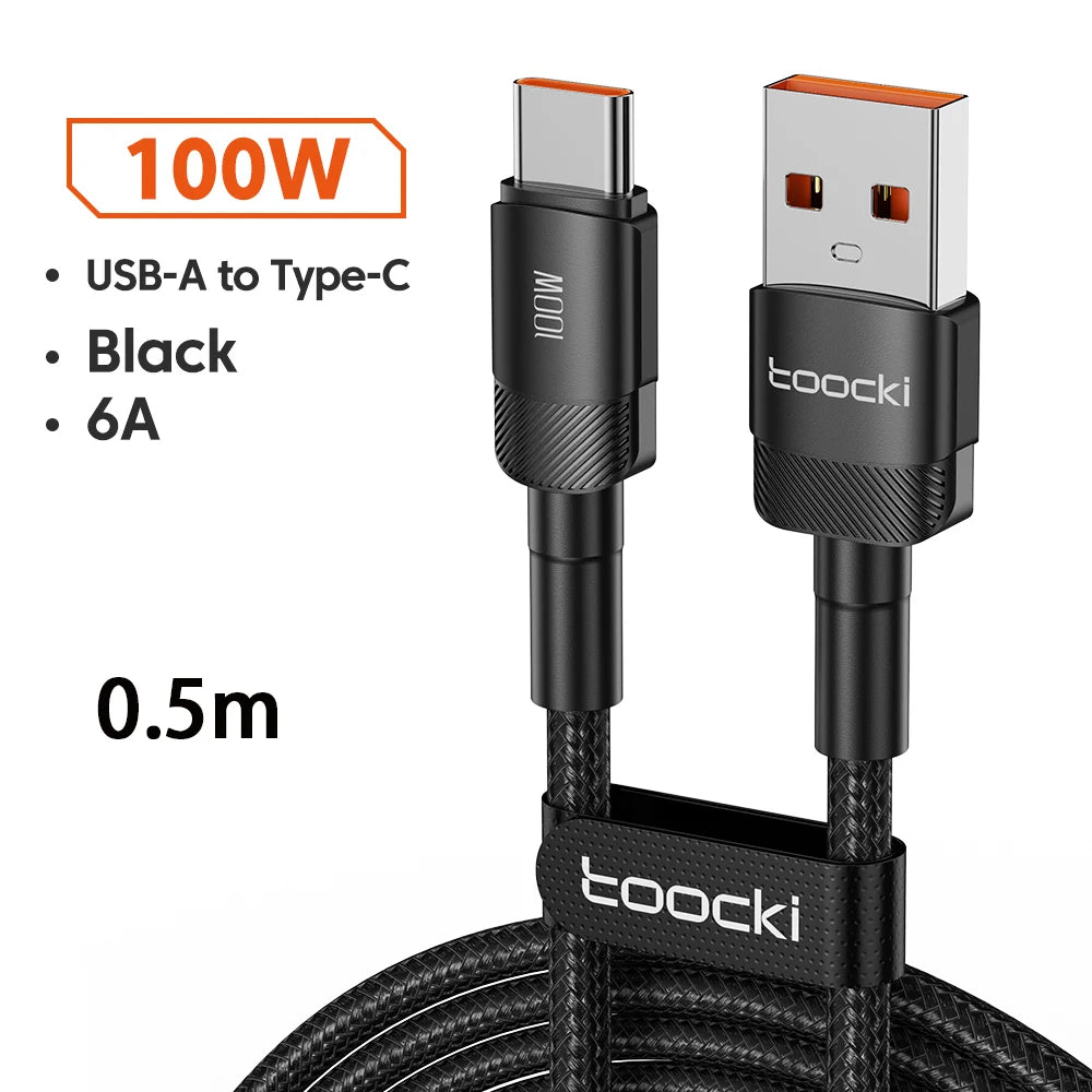 Toocki 6A USB-C Kabel Schnellladen 100W