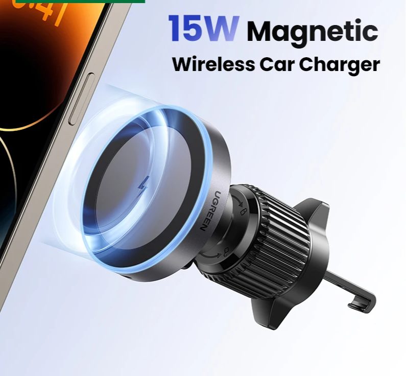 Magnetischer Auto-Ladeständer mit 15W & LED-Licht