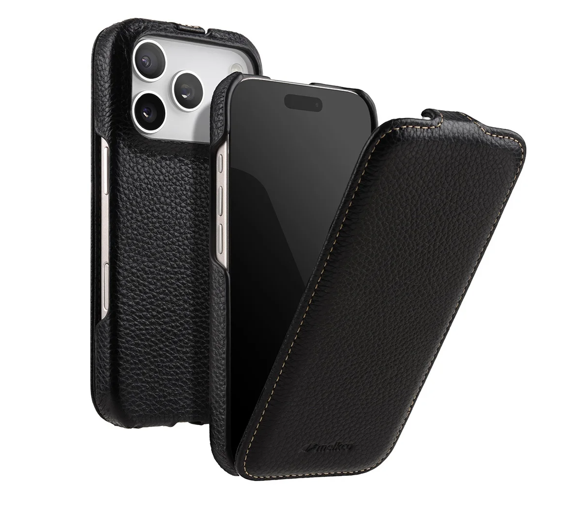 Echtleder Flip Case für iPhone 17 Pro Max