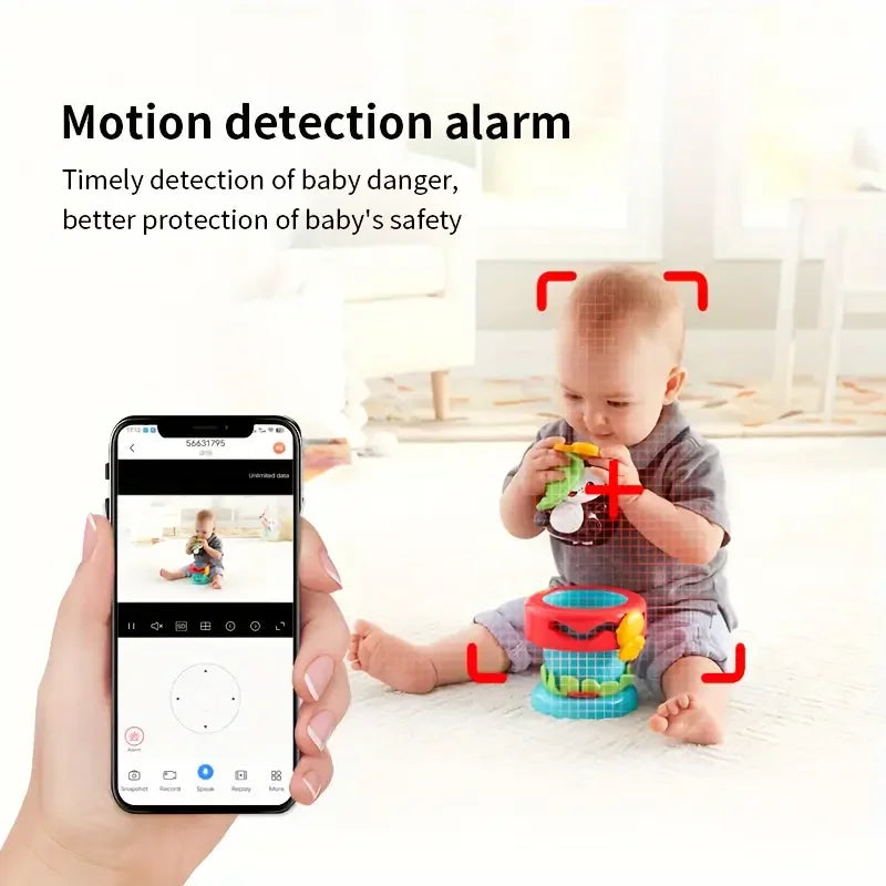 4MP WiFi baby monitor HD night vision 360° camera