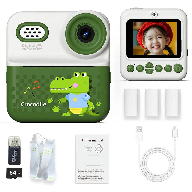 Neue Kinderkamera Mini Sofortdruck 1080P HD 64G
