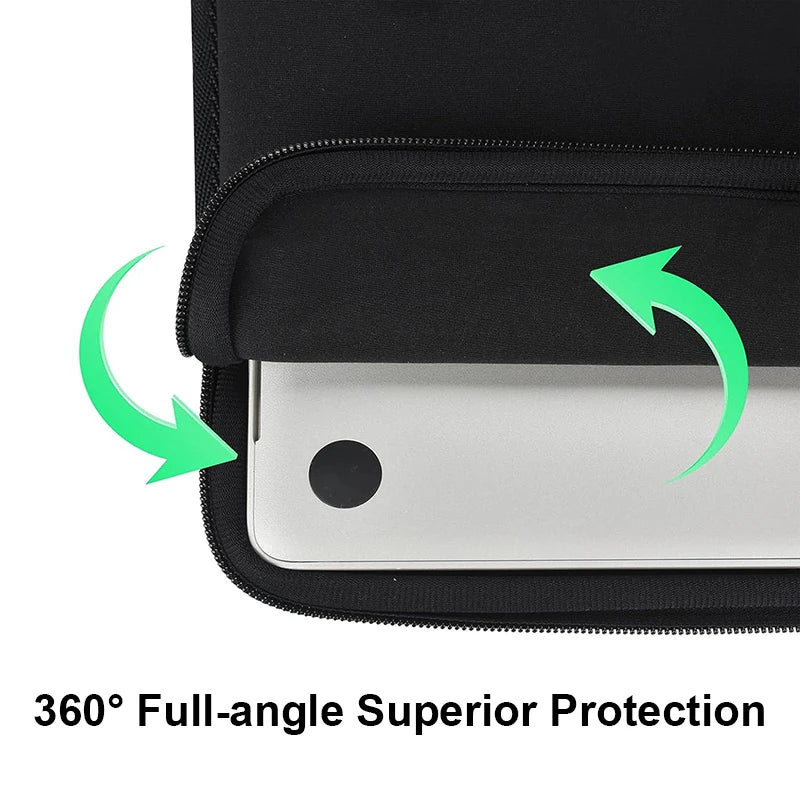 Schwarze Laptop-Hülle 11–15,6 Zoll