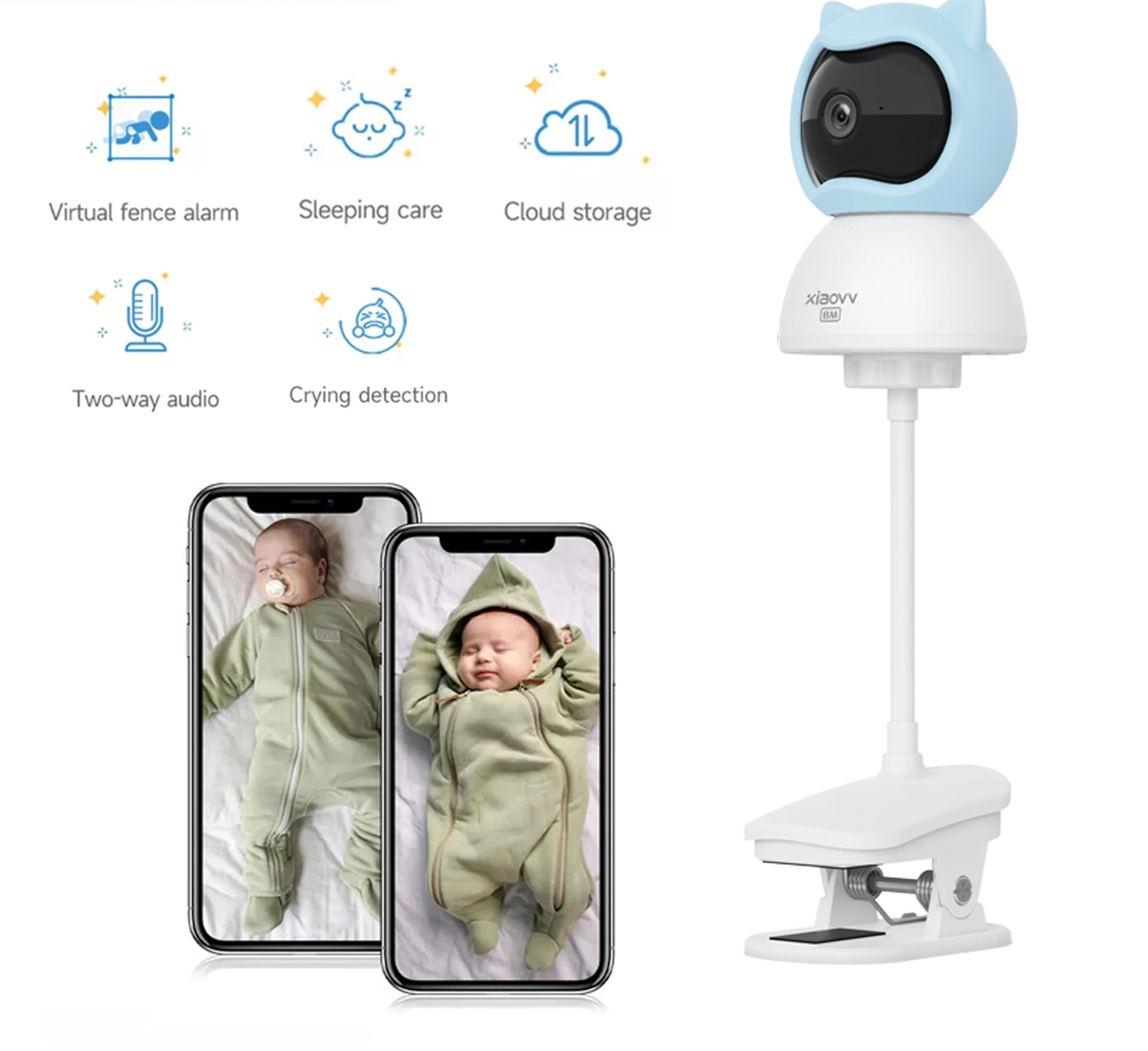 4MP WiFi Baby Monitor mit 360° Kamera