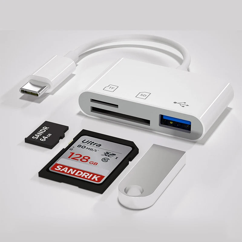 USB 3.0 Typ C Kartenleser für iPhone iPad Android