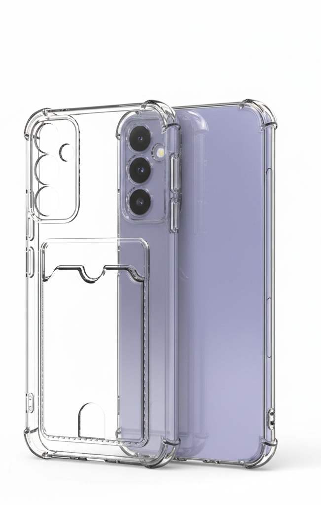 Klare TPU Hülle mit Kartenfach Samsung