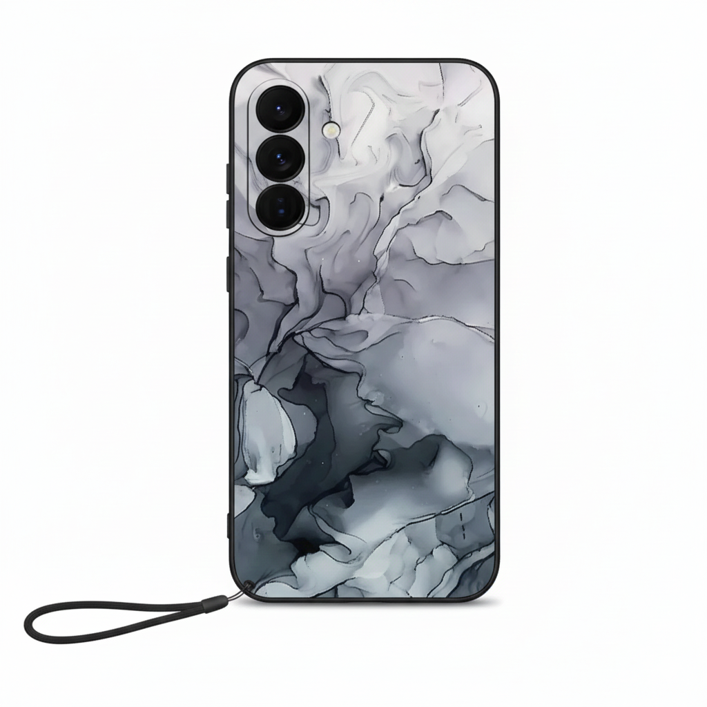 Bunte Marmorhülle mit Band Samsung