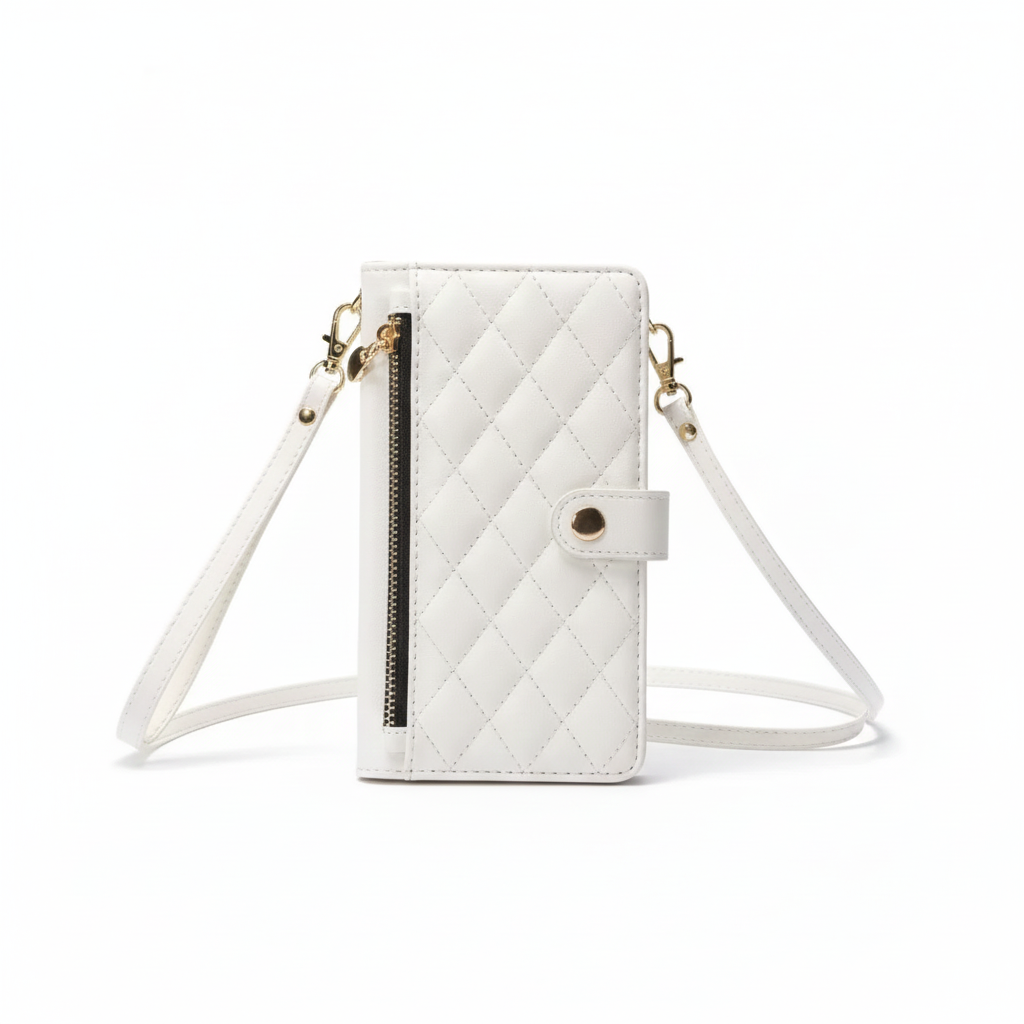 Leder Flip Hülle mit Lanyard für Galaxy S10+