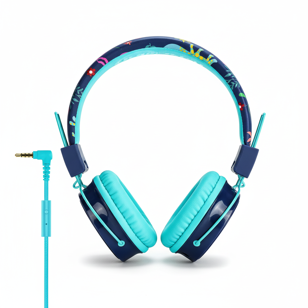 Casque audio pliable pour enfants OKCSC B2 avec micro