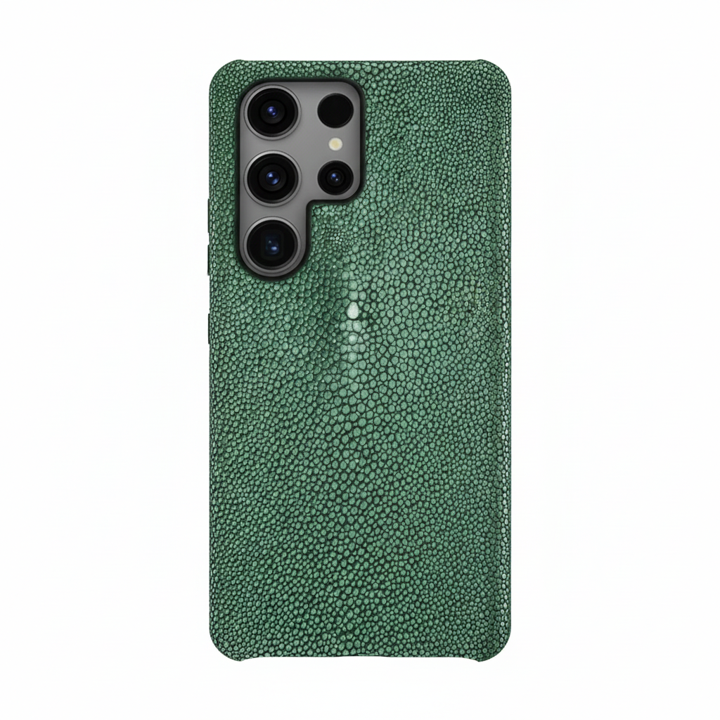 Echte Rochenleder Hülle für Samsung S25 Luxus