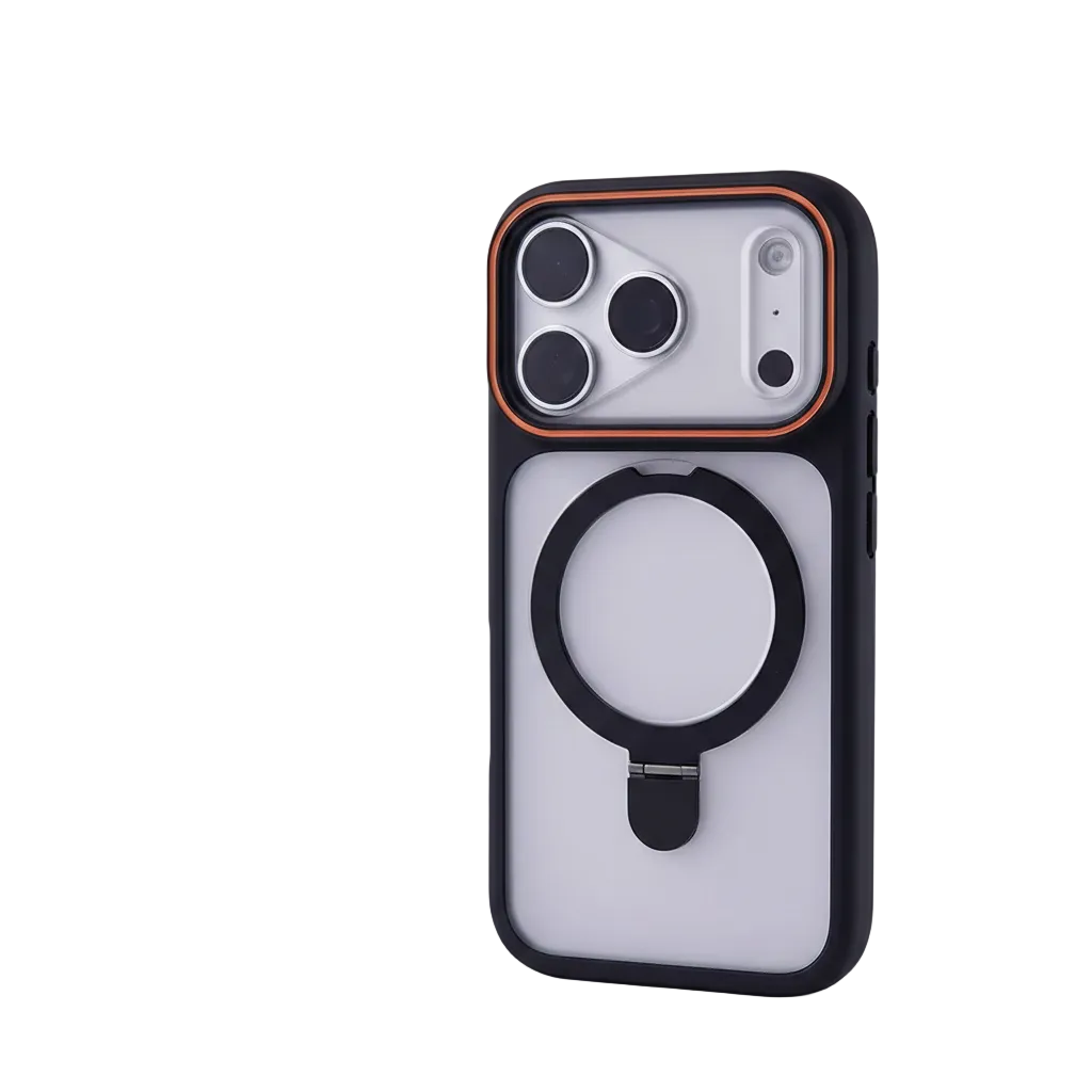 Matte Transluzente iPhone Hülle mit Magnetischem Ring Ständer