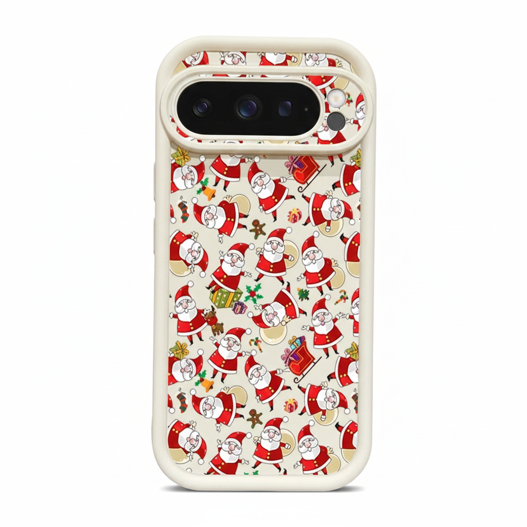 Soft TPU Christmas case for Google Pixel 7, 8 and 9 series, shockproof, flexible, perfect fit with deer motif, non-slip silicone case