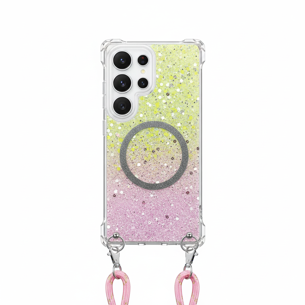 Glitter case with magnetic band for Samsung S25 Ultra