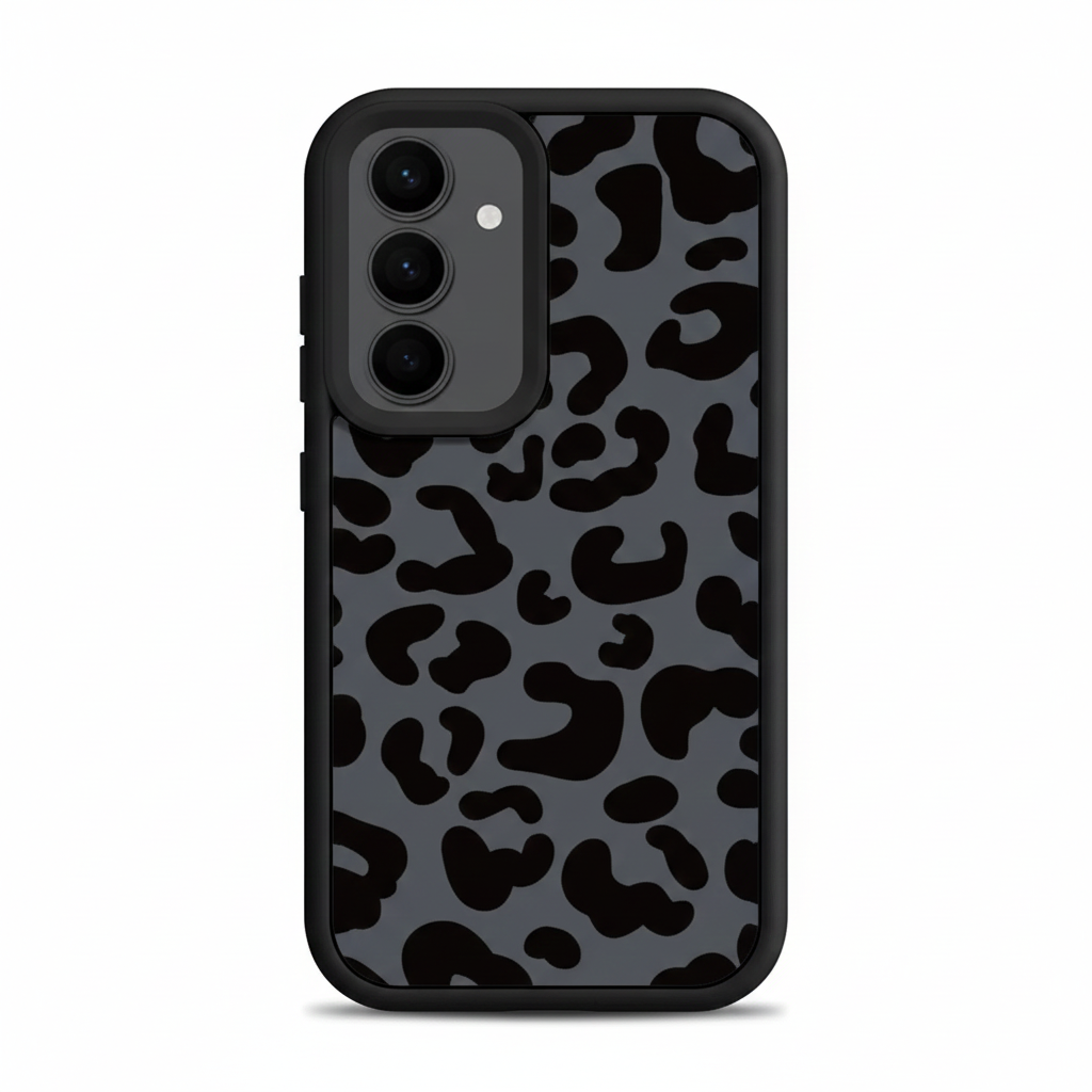 Leoparden Hülle Schwarz für Samsung Galaxy Modelle