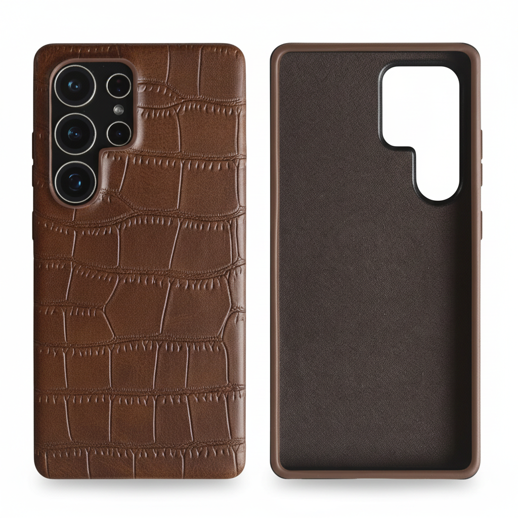 Luxus Krokodilleder Hülle für Samsung Galaxy