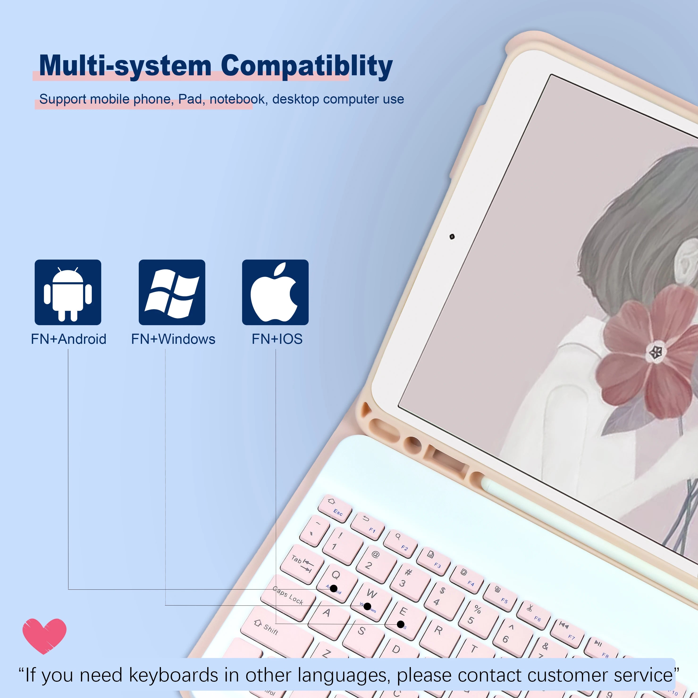 Kabellose Tastatur Maus Hülle für iPad Pro/Air