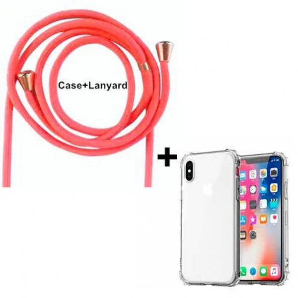 Klare Crossbody Lanyard Hülle mit Umhängeband