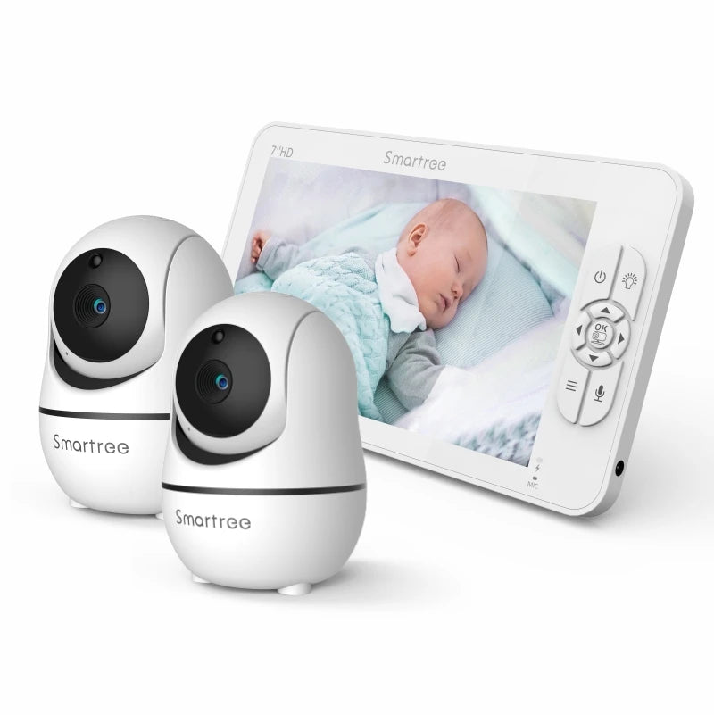 7" HD Video-Babyphone mit 2 Kameras und Zoom