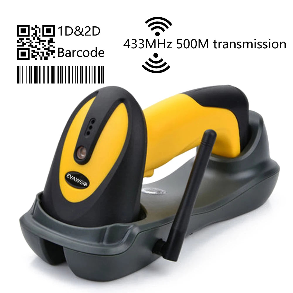 Kabelloser 2D Barcode Scanner mit 500 m Reichweite