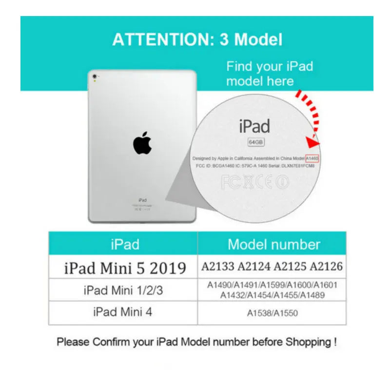 Smart POP case for iPad Mini 1–7