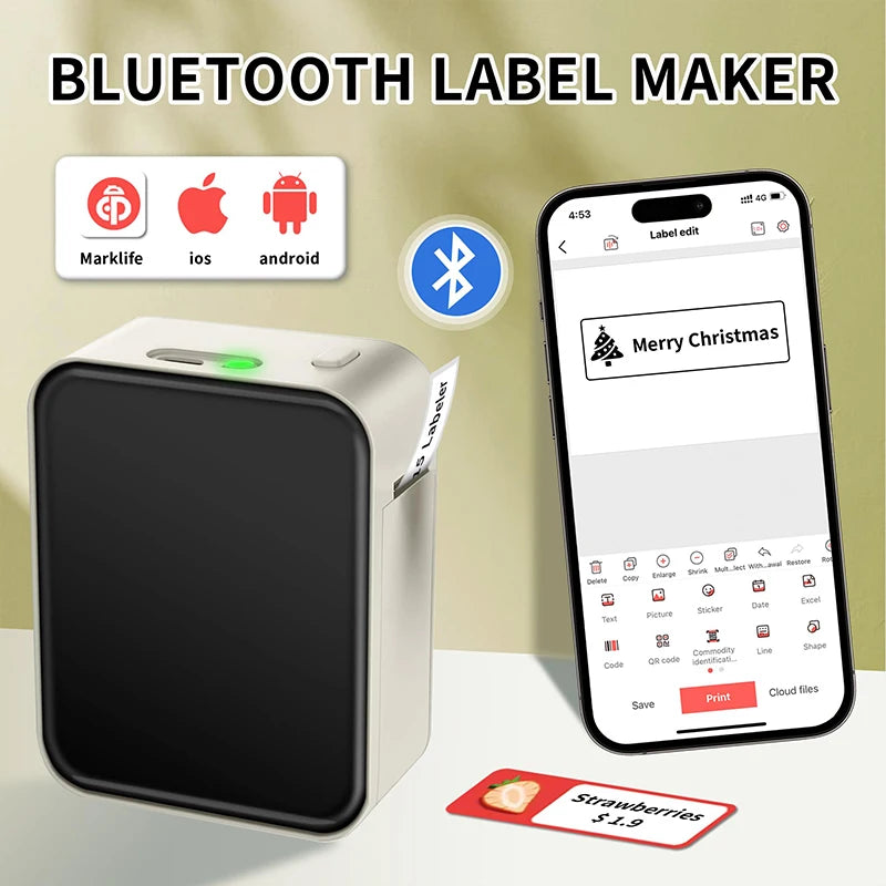Marklife P15 Mini Bluetooth Etikettendrucker tragbar
