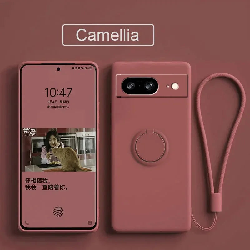 Pixel 8 9 Ringhalter Silikon Hülle