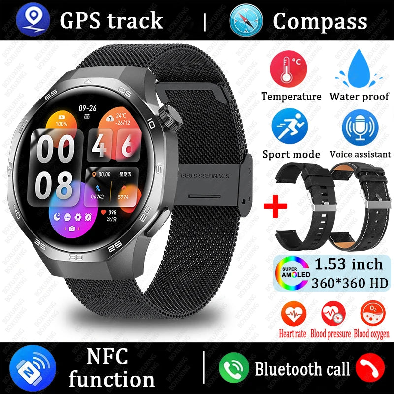 2025 Neue 5 MAX Smartwatch HD AMOLED GPS NFC Anruf
