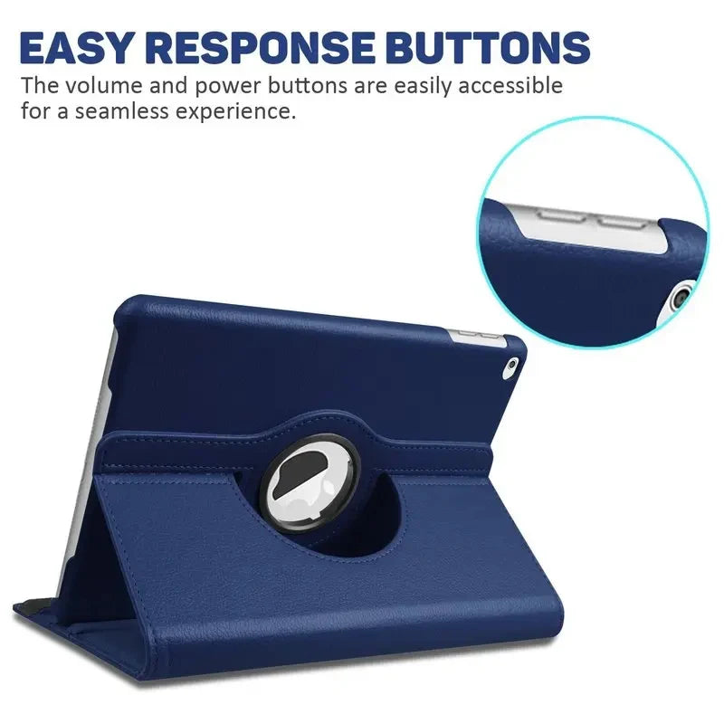 Rotating iPad case with stand function