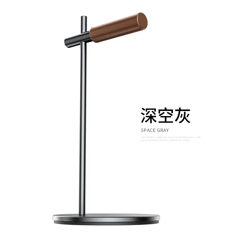 Edler Kopfhörerständer aus Walnussholz & Aluminium