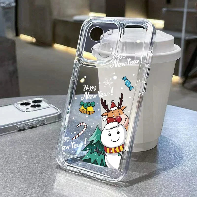 Weihnachts Schneemann Silikon Hülle für iPhone 17