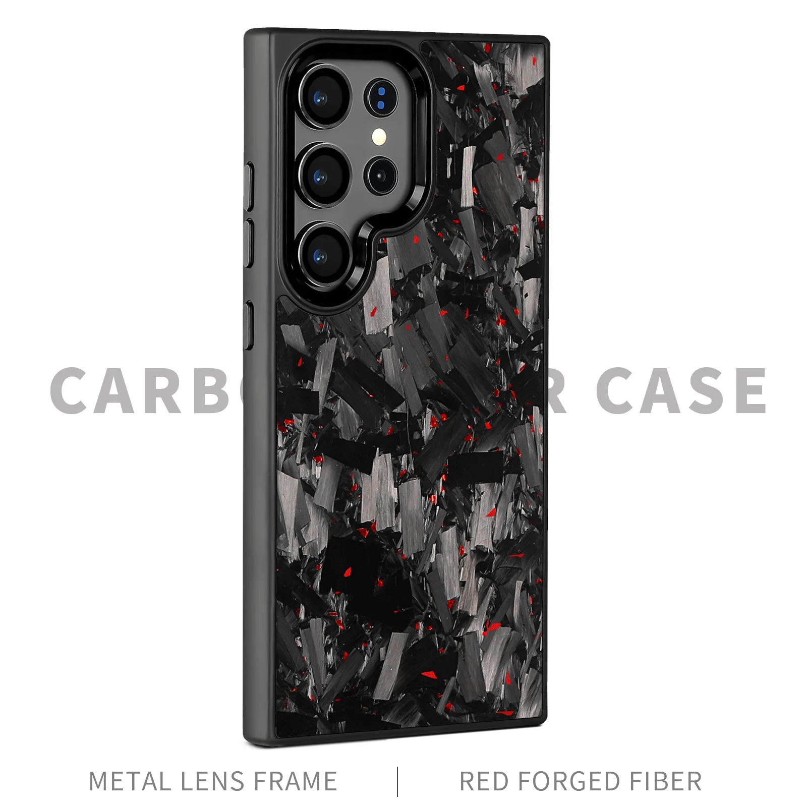 Glänzende Kohlefaser Hülle für Galaxy S25 Ultra