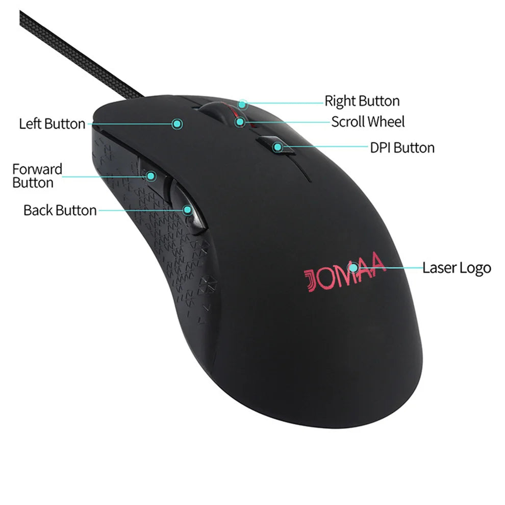 Beheizte Gaming-Maus 2400 DPI, kabelgebunden, Winter