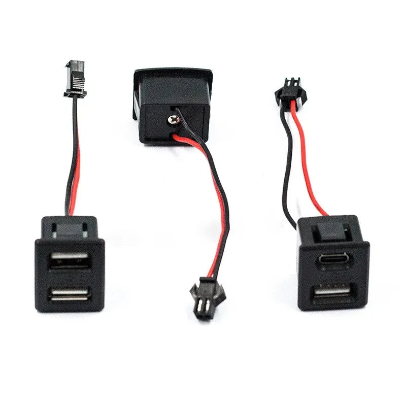 USB & Typ-C Doppelbuchse mit Kabel