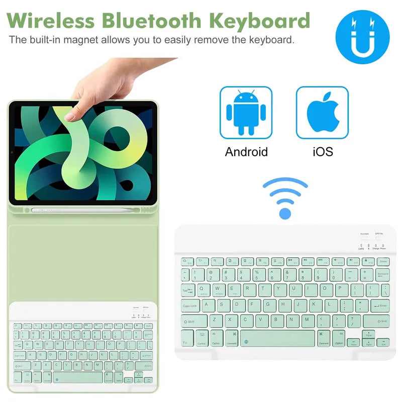 Kabellose Tastatur mit Maus für iPad Hülle