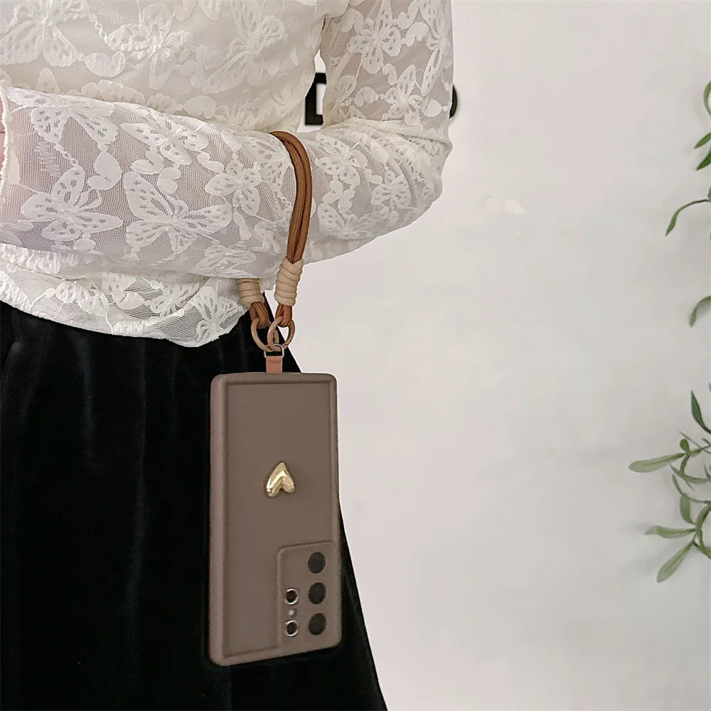 3D Herz Hülle mit Handschlaufe für Samsung Galaxy