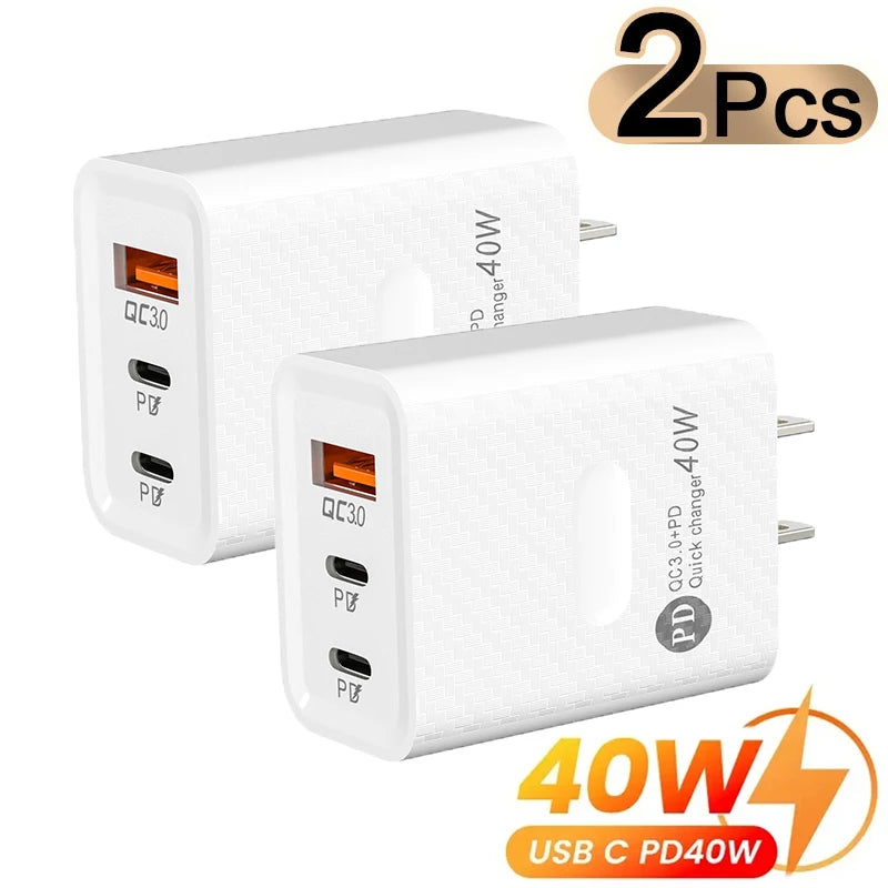 Fast Charging USB-C Wall Charger 2PCS