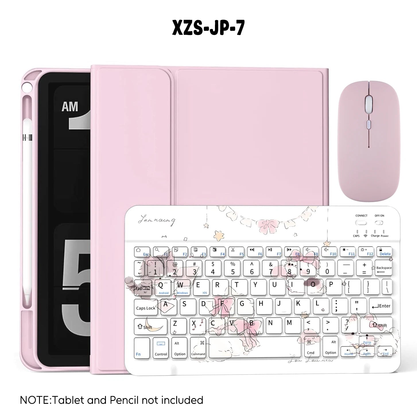Pink Bluetooth Tastatur Maus iPad Case