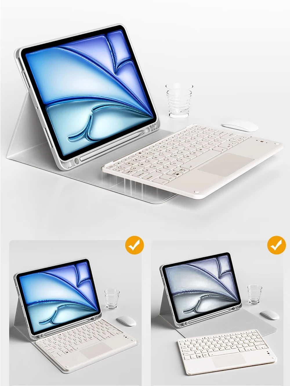 Kabellose Tastatur & Maus für iPad Hülle