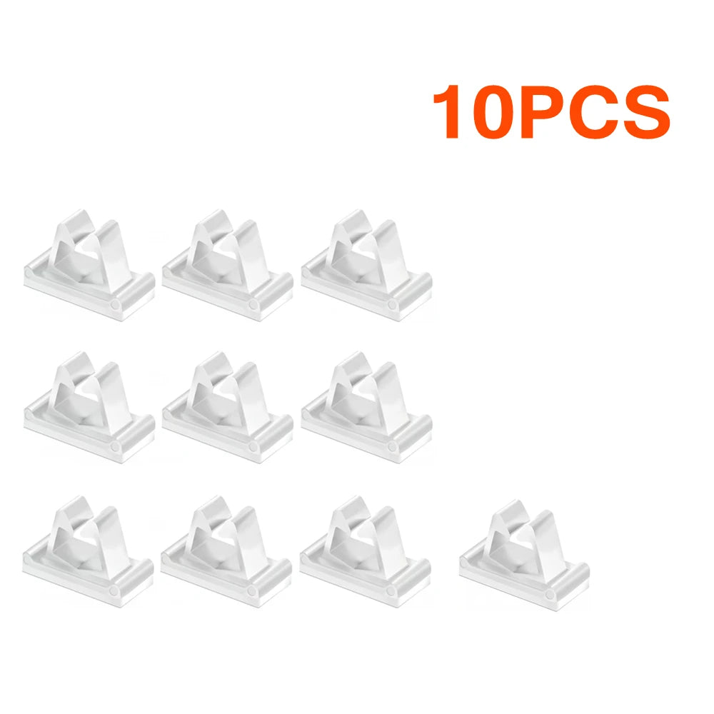 M-Typ Kabelclips Set Weiß für Schreibtisch Kabelmanagement