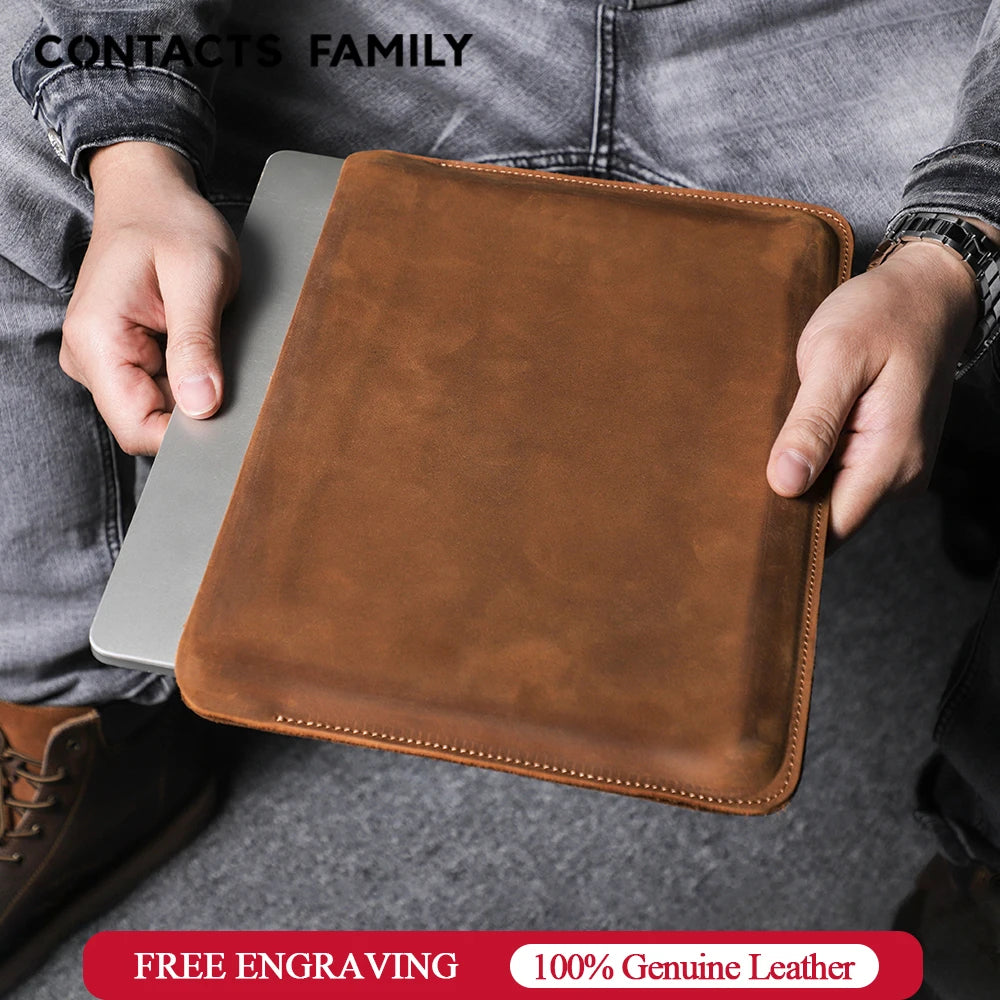 FAMILY Genuine Leather Laptop Sleeve 13–16 inch