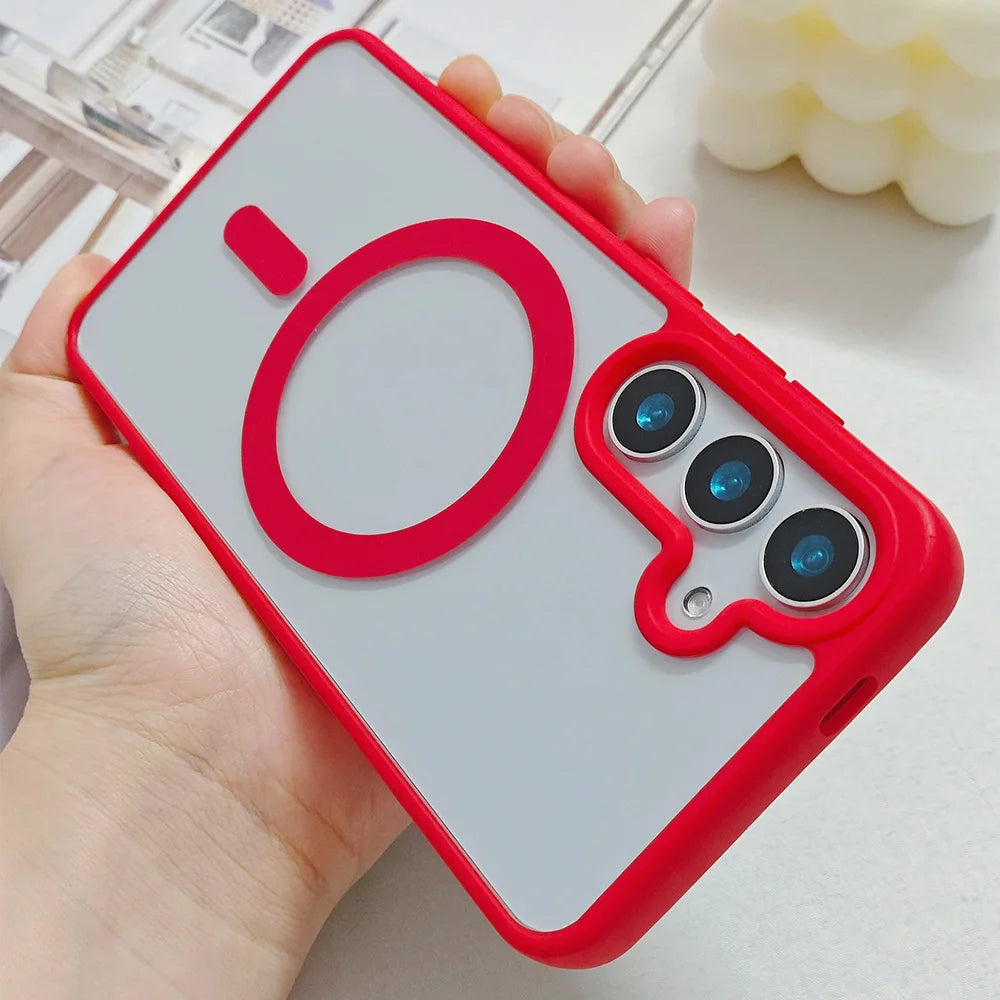 Transparentes Magnet Hard Case für Samsung Galaxy S25 Ultra