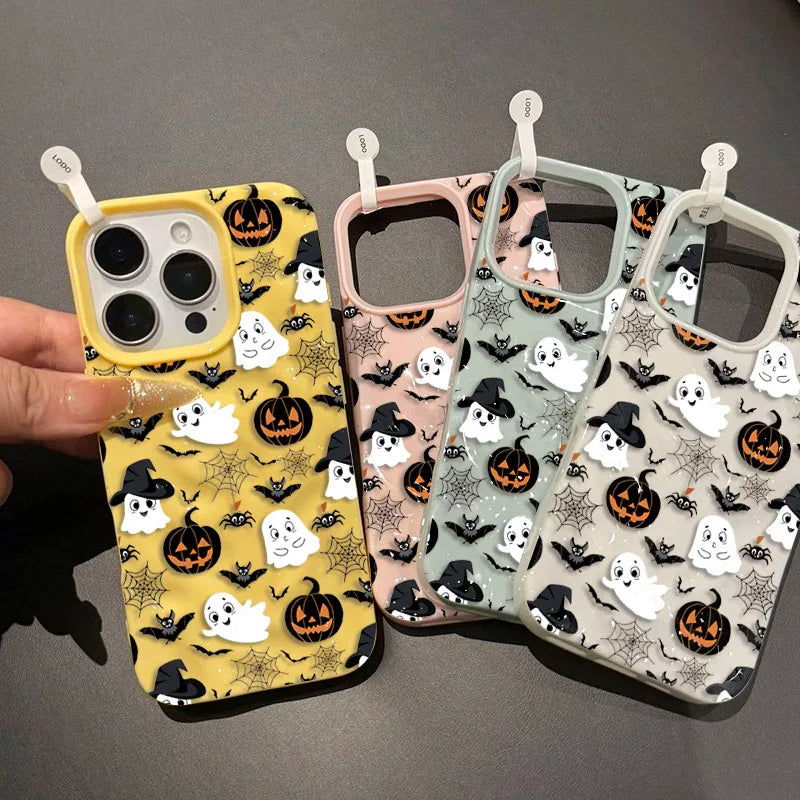 Halloween Handyhülle Kürbis Geist Fledermaus iPhone