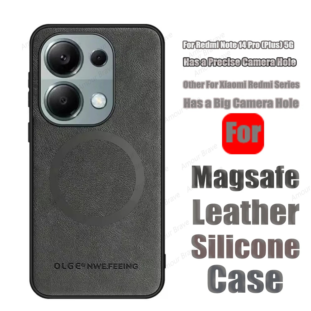 Lederhülle mit MagSafe für Xiaomi Redmi