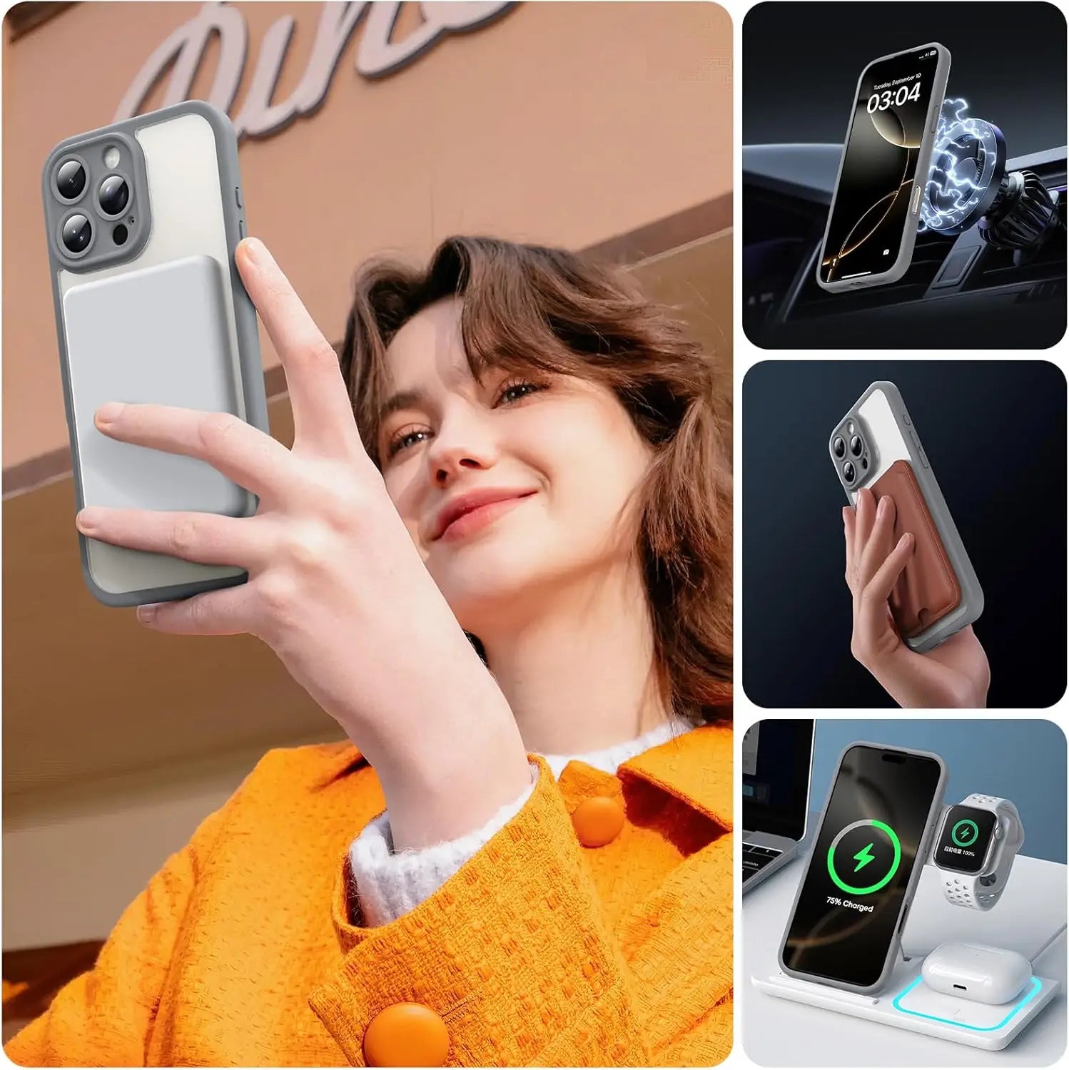 Ultra Magnetic Case with Ring for iPhone 16