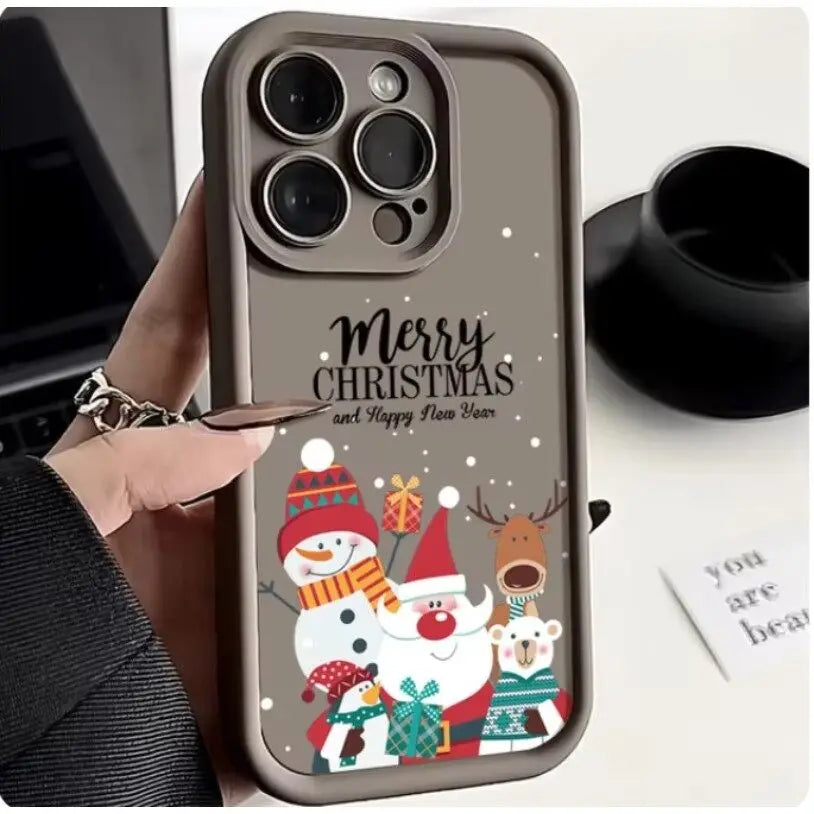 Pixel 9 8 Case Christmas Cartoon Silicone Full Protection Case