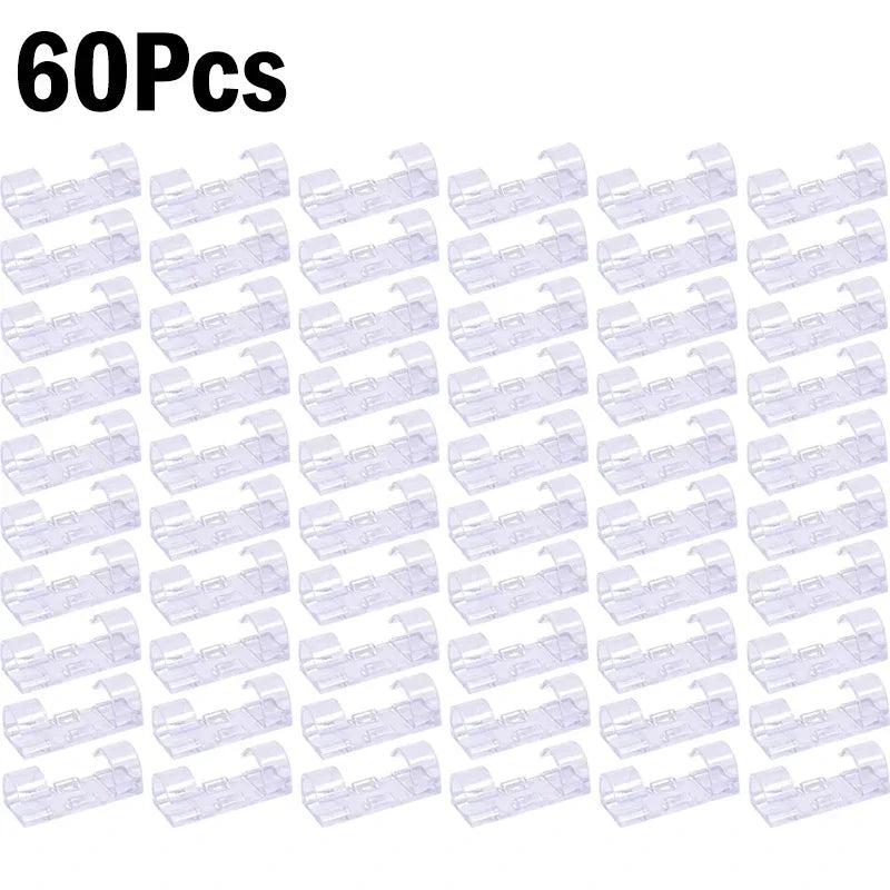 Selbstklebende Kabelclips 1–60 Stück für Ordnung