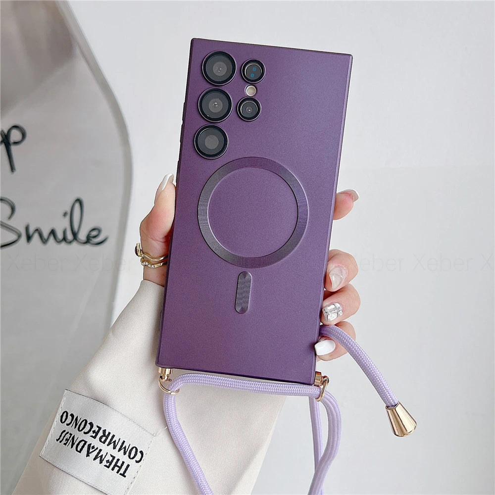 Magnetische Umhängehülle mit Band für Galaxy