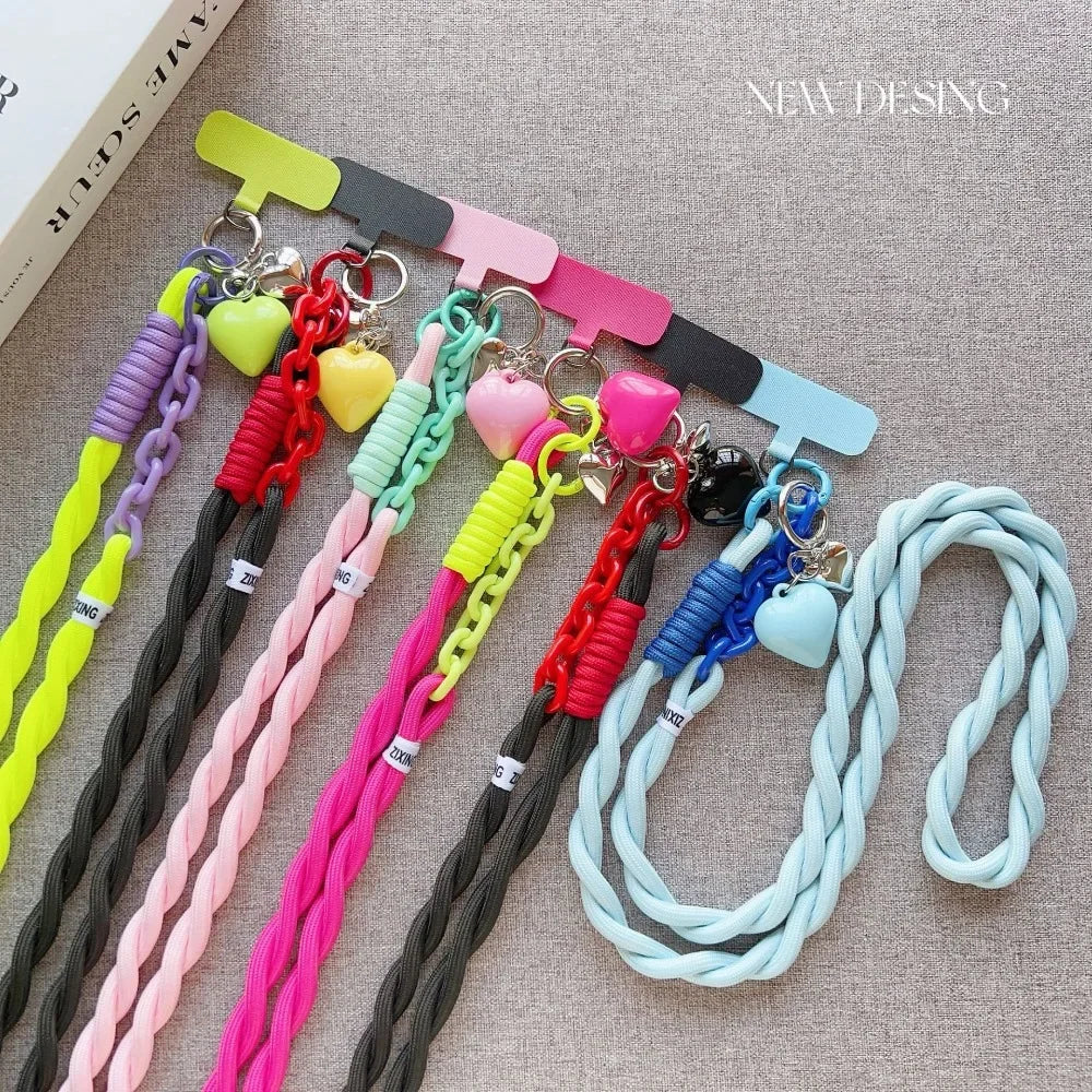 Universelles Handy-Lanyard mit Herz Anhänger Damen