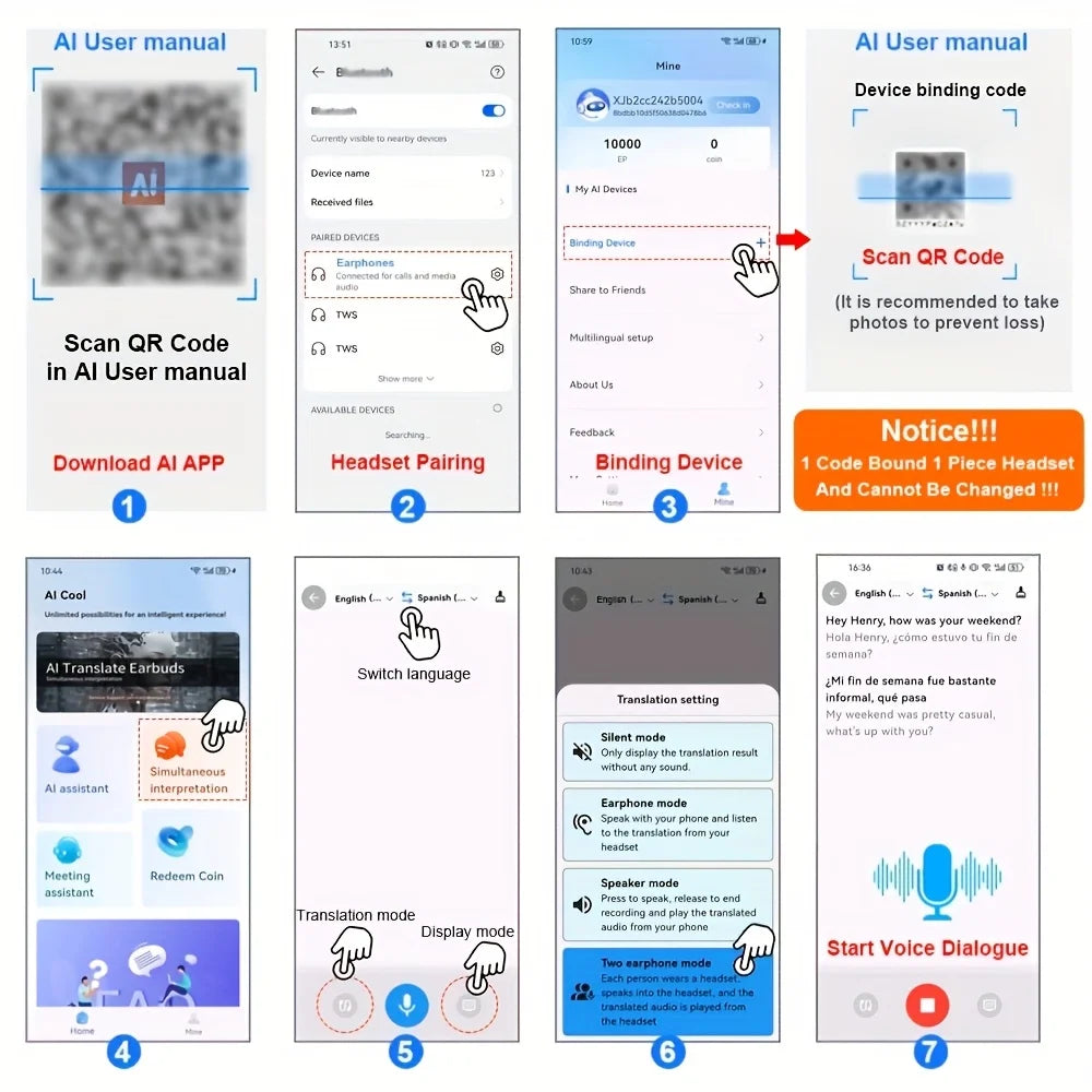 GREATWALL KI-Übersetzer-Ohrhörer