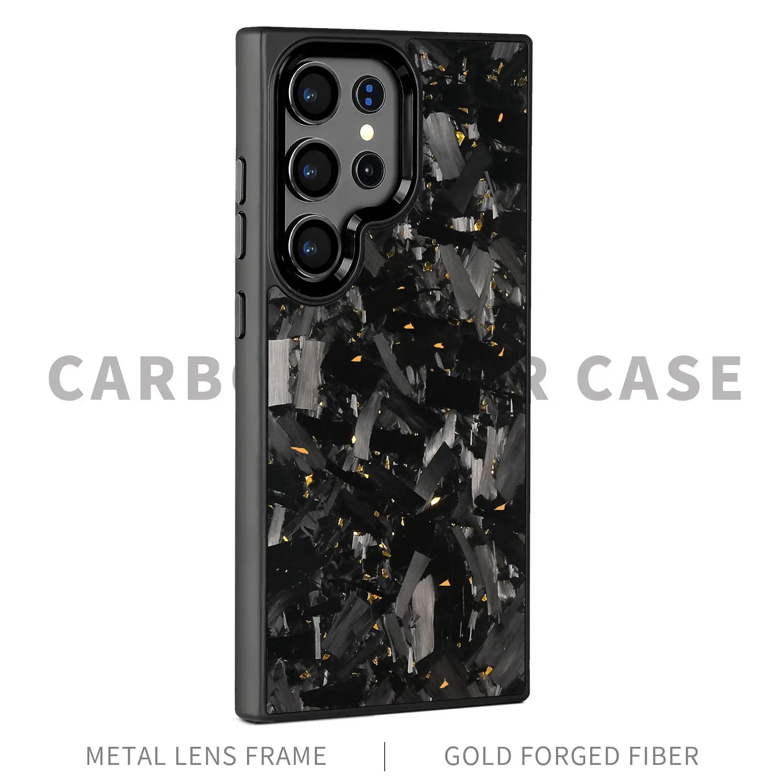 Glänzende Kohlefaser Hülle für Galaxy S25 Ultra