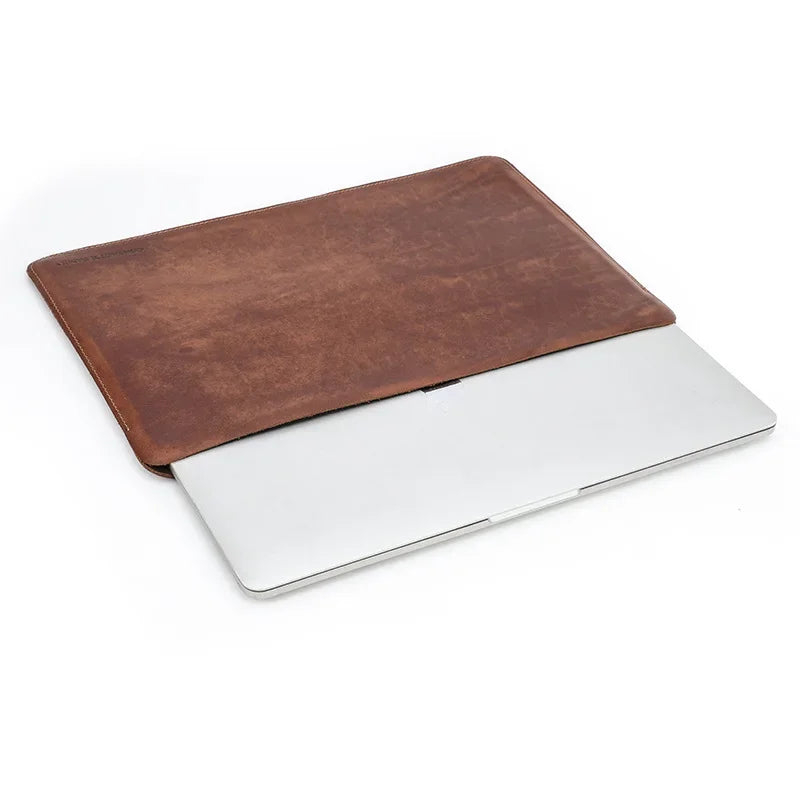 Handgefertigte Leder-Laptoptasche MacBook Air 13,6 Zoll